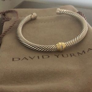 David Yurman Gold & Diamond Cuff